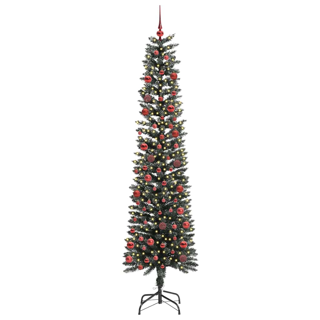 Árbol de Navidad artificial VidaXL con 300 LED verde, 210 cm PVC y plástico y acero