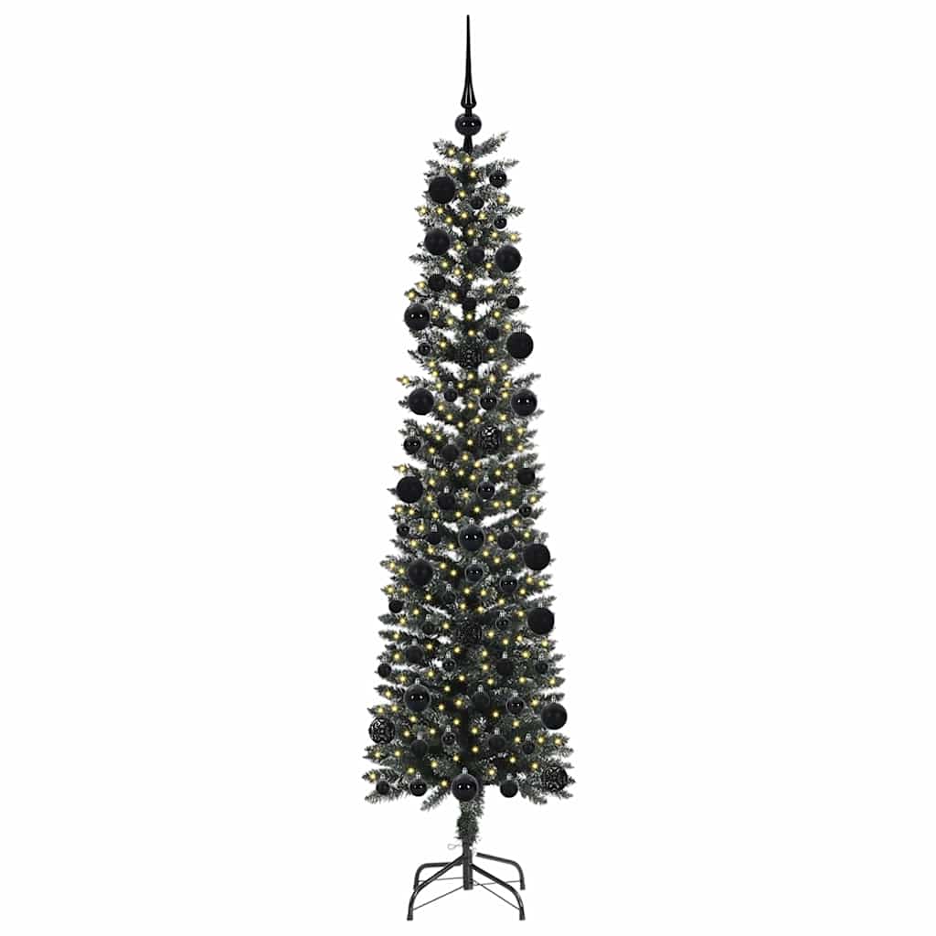 Albero di Natale artificiale VidaXL con 300 LED verdi, 210 cm in PVC e plastica e acciaio