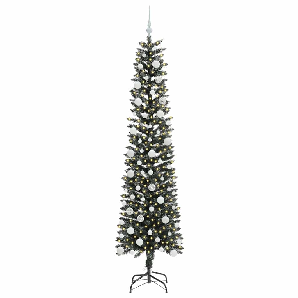 Albero di Natale artificiale VidaXL con 300 LED verdi, 210 cm in PVC e plastica e acciaio