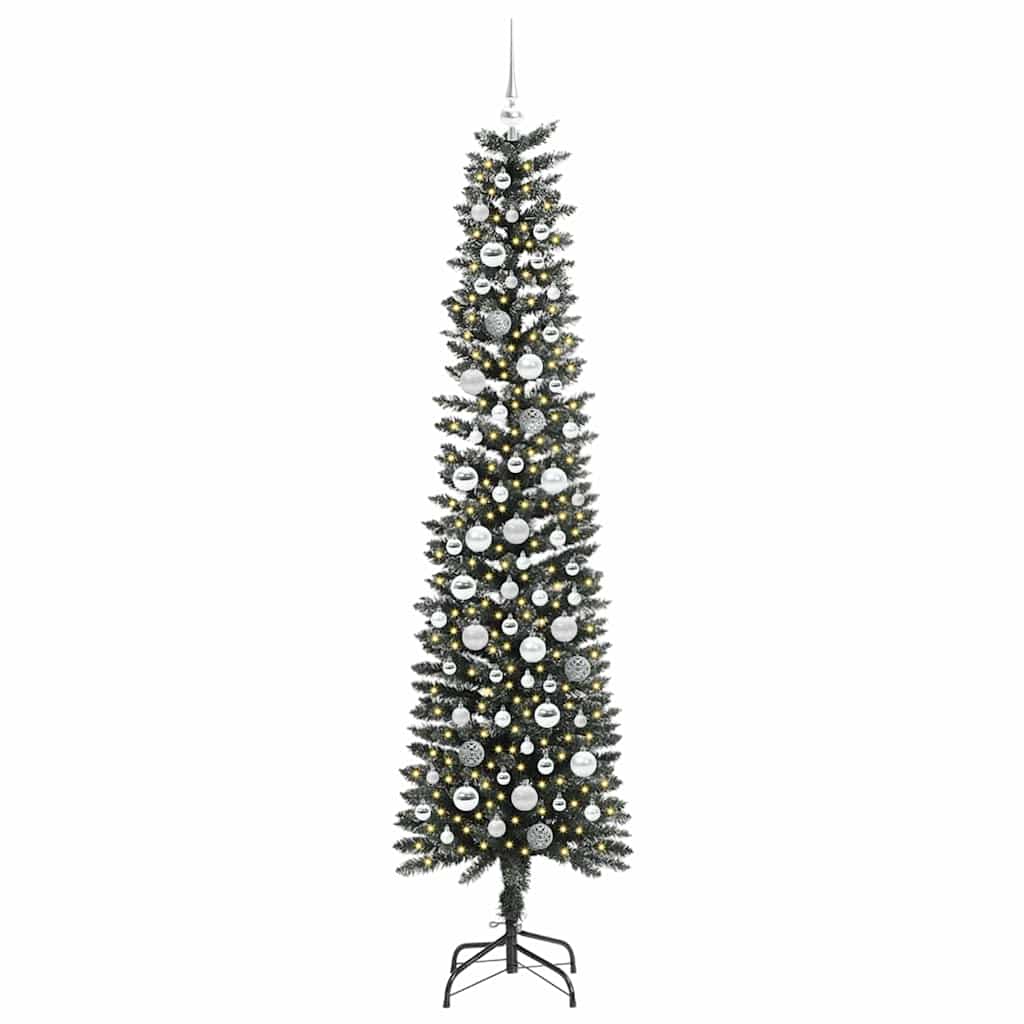Albero di Natale artificiale VidaXL con 300 LED verdi, 210 cm in PVC e plastica e acciaio