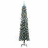 Vidaxl kunstkerstboom met 300 led groen 210 cm pvc en plastic en staal