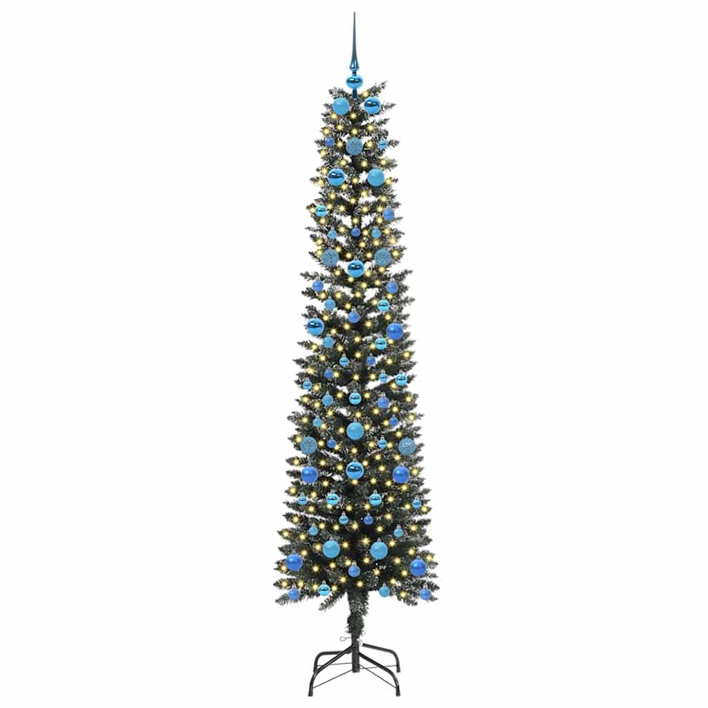 Albero di Natale artificiale VidaXL con 300 LED verdi, 210 cm in PVC e plastica e acciaio
