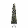 Vidaxl kunstkerstboom met 300 led groen 240 cm pvc en plastic en staal