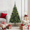 VidaXL árbol de Navidad artificial con bisagra 150 LEDs verde 120 cm PVC y PE