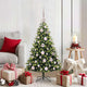 VidaXL Albero di Natale artificiale con cerniera 150 LED verde 120 cm PVC e PE