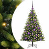 VidaXL árbol de Navidad artificial con bisagra 150 LEDs verde 120 cm PVC y PE