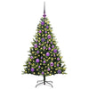 VidaXL Albero di Natale artificiale con cerniera 150 LED verde 120 cm PVC e PE