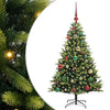 VidaXL Albero di Natale artificiale con cerniera 150 LED verde 120 cm PVC e PE