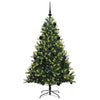 Vidaxl kunstkerstboom met scharnier 150 leds groen 150 cm pvc en pe