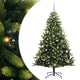 VidaXL Albero di Natale artificiale con cerniera 150 LED verde 150 cm PVC e PE