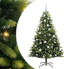 VidaXL árbol de Navidad artificial con bisagra 150 LEDs verde 150 cm PVC y PE