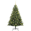 Vidaxl kunstkerstboom met scharnier 150 leds groen 150 cm pvc en pe