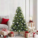 VidaXL Albero di Natale artificiale con cerniera 150 LED verde 150 cm PVC e PE