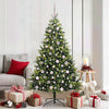 Vidaxl kunstkerstboom met scharnier 300 leds groen 180 cm pvc en pe