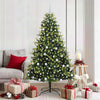 Vidaxl kunstkerstboom met scharnier 300 leds groen 180 cm pvc en pe