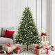 VidaXL Albero di Natale artificiale con cerniera 300 LED verde 180 cm PVC e PE