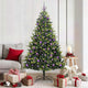 VidaXL Albero di Natale artificiale con cerniera 300 LED verde 180 cm PVC e PE
