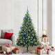 VidaXL Albero di Natale artificiale con cerniera 300 LED verde 180 cm PVC e PE