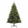 VidaXL Albero di Natale artificiale con cerniera 300 LED verde 210 cm PVC e PE