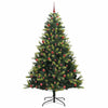 VidaXL Albero di Natale artificiale con cerniera 300 LED verde 210 cm PVC e PE