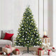 VidaXL Albero di Natale artificiale con cerniera 300 LED verde 210 cm PVC e PE