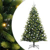 Vidaxl kunstkerstboom met scharnier 300 leds groen 210 cm pvc en pe