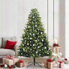 VidaXL Albero di Natale artificiale con cerniera 300 LED verde 210 cm PVC e PE