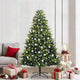 VidaXL Albero di Natale artificiale con cerniera 300 LED verde 210 cm PVC e PE