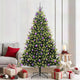 VidaXL Albero di Natale artificiale con cerniera 300 LED verde 210 cm PVC e PE