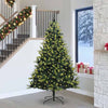 Vidaxl kunstkerstboom met scharnier 300 leds groen 240 cm pvc en pe