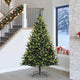 VidaXL albero di Natale artificiale con cerniera 300 LED verde 240 cm PVC e PE
