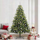 VidaXL albero di Natale artificiale con cerniera 300 LED verde 240 cm PVC e PE