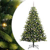 Vidaxl kunstkerstboom met scharnier 300 leds groen 240 cm pvc en pe