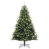 VidaXL albero di Natale artificiale con cerniera 300 LED verde 240 cm PVC e PE