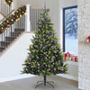 VidaXL albero di Natale artificiale con cerniera 300 LED verde 240 cm PVC e PE
