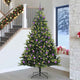 VidaXL albero di Natale artificiale con cerniera 300 LED verde 240 cm PVC e PE