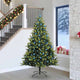 VidaXL albero di Natale artificiale con cerniera 300 LED verde 240 cm PVC e PE
