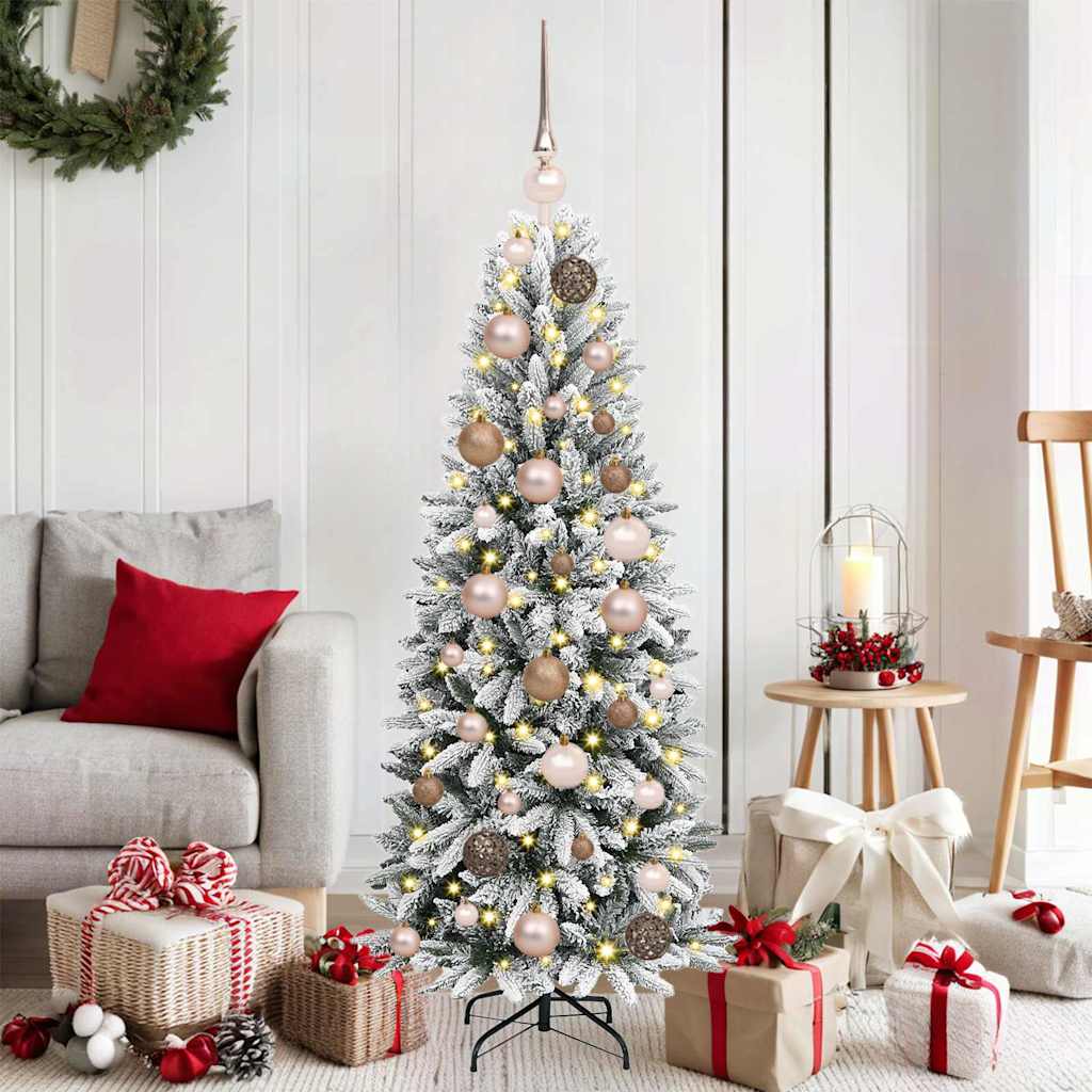 Vidaxx árbol de Navidad artificial blanco 120 cm PVC y plástico y acero y PE