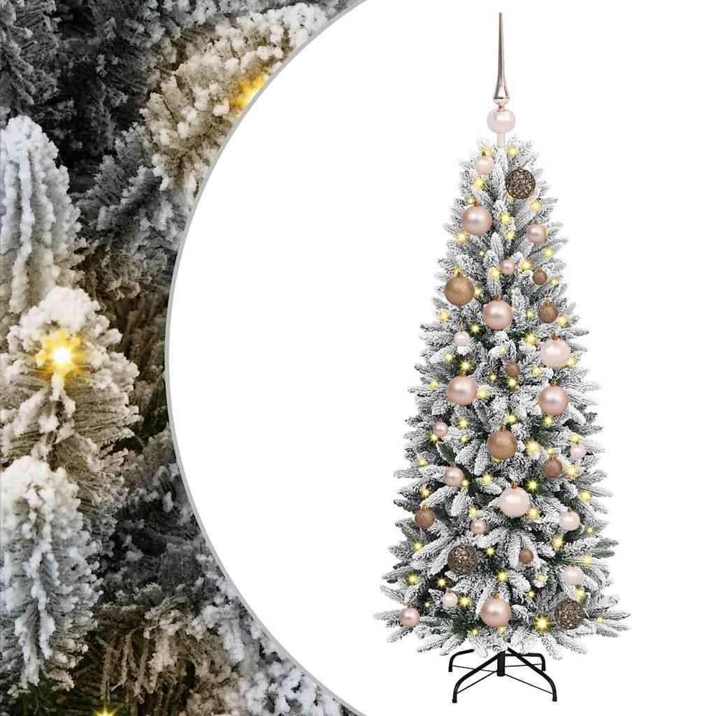 Vidaxx árbol de Navidad artificial blanco 120 cm PVC y plástico y acero y PE