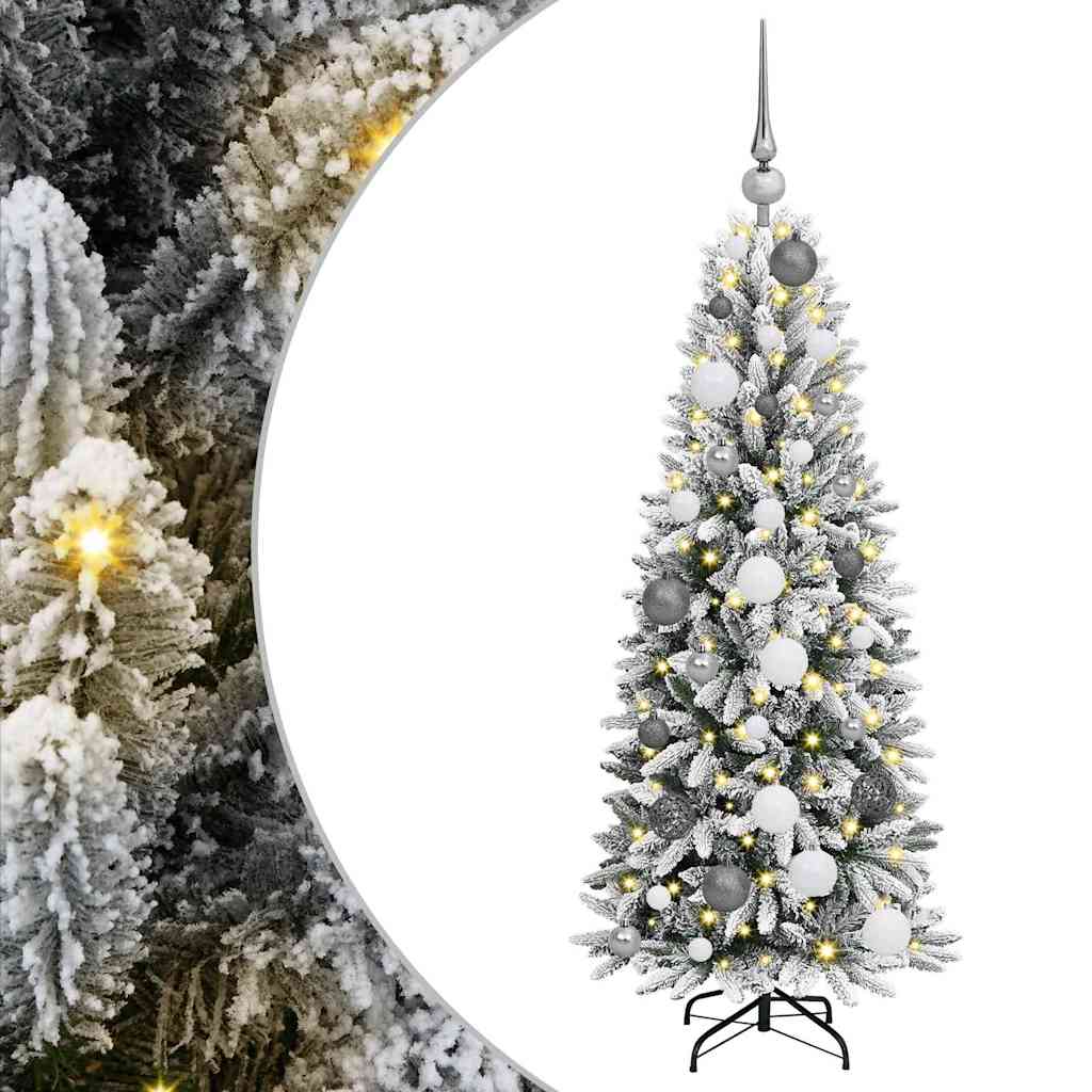 Albero di Natale artificiale Vidaxx bianco 120 cm PVC e plastica, acciaio e PE