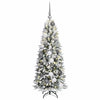 Albero di Natale artificiale Vidaxx bianco 120 cm PVC e plastica, acciaio e PE