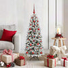 Albero di Natale artificiale Vidaxx bianco 120 cm PVC e plastica, acciaio e PE