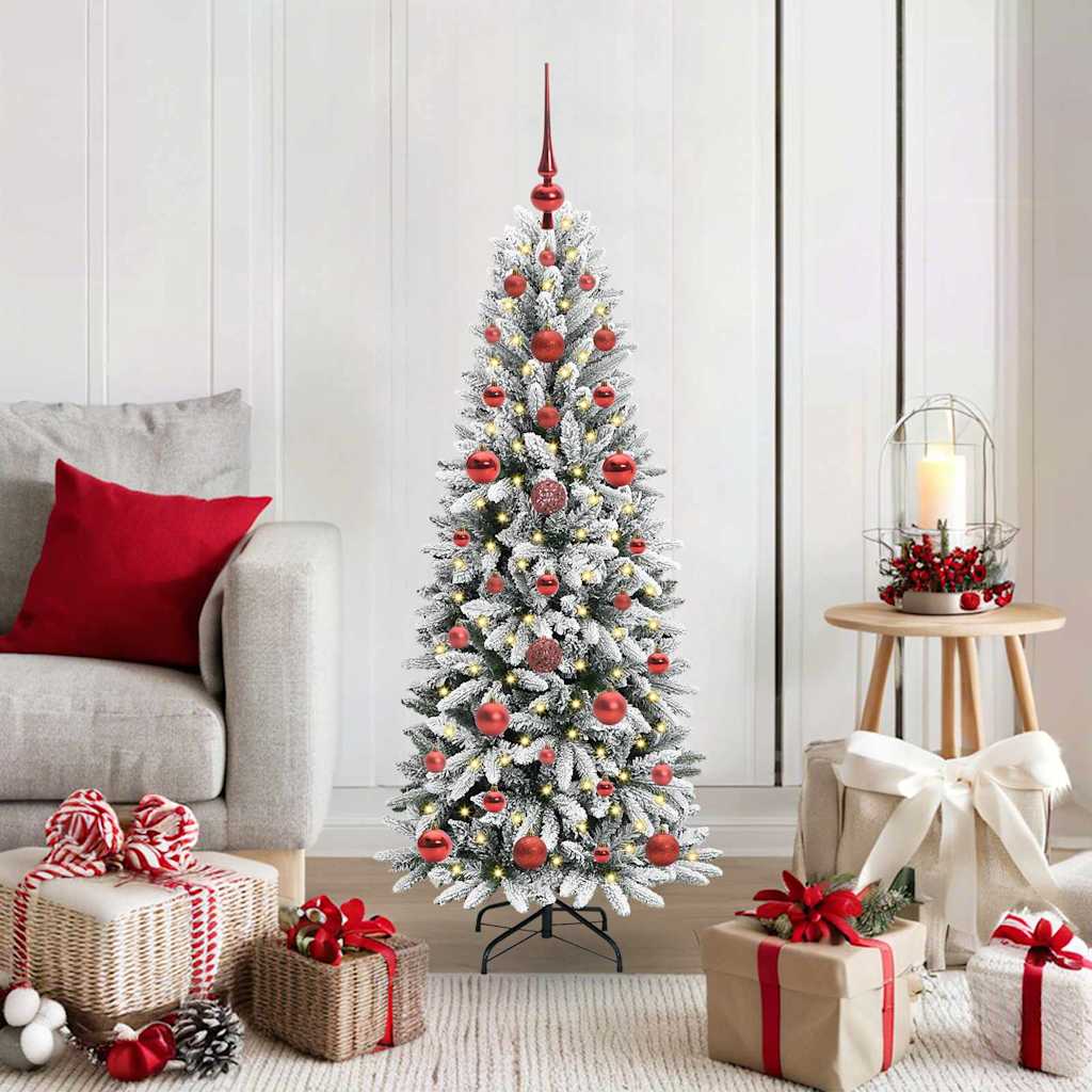 Albero di Natale artificiale Vidaxx bianco 120 cm PVC e plastica, acciaio e PE
