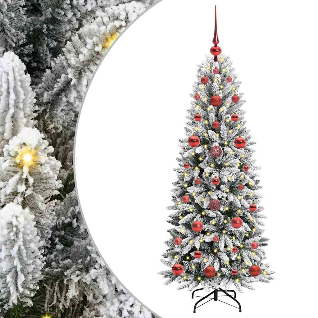 Albero di Natale artificiale Vidaxx bianco 120 cm PVC e plastica, acciaio e PE