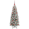 Vidaxl kunstkerstboom wit 120 cm pvc en plastic en staal en pe