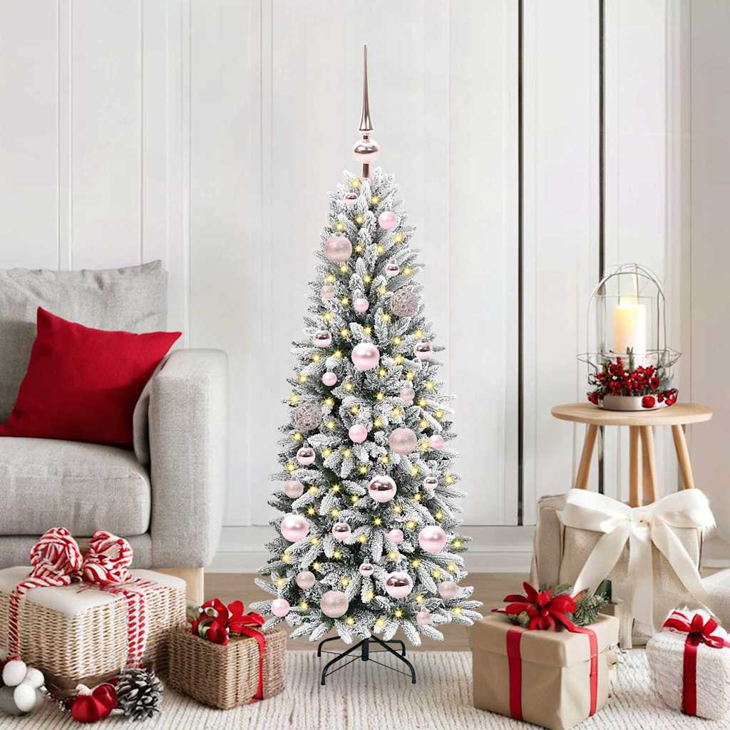 Albero di Natale artificiale Vidaxx bianco 120 cm PVC e plastica, acciaio e PE
