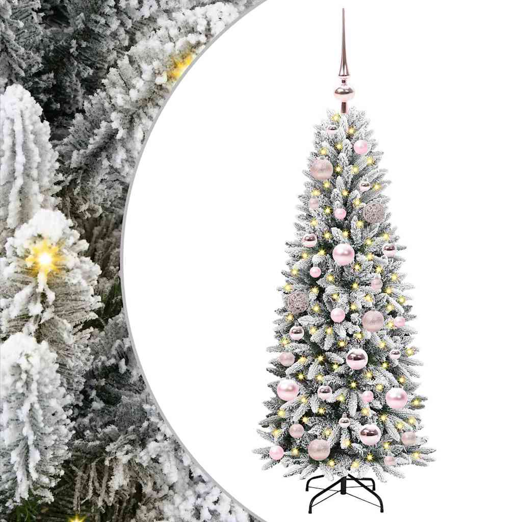 Albero di Natale artificiale Vidaxx bianco 120 cm PVC e plastica, acciaio e PE