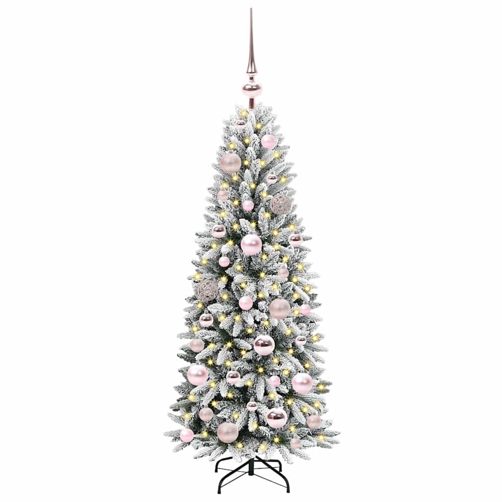 Albero di Natale artificiale Vidaxx bianco 120 cm PVC e plastica, acciaio e PE