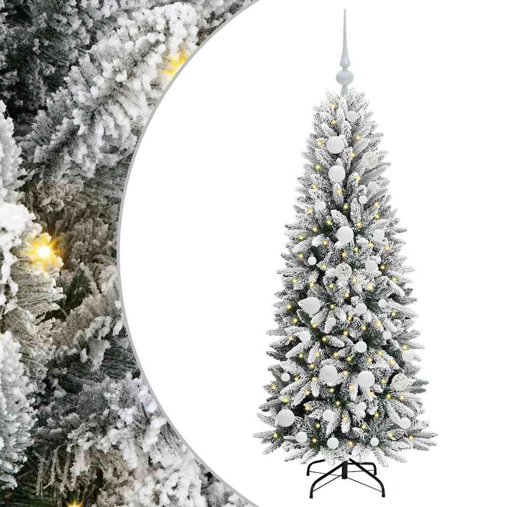 Albero di Natale artificiale Vidaxx bianco 120 cm PVC e plastica, acciaio e PE