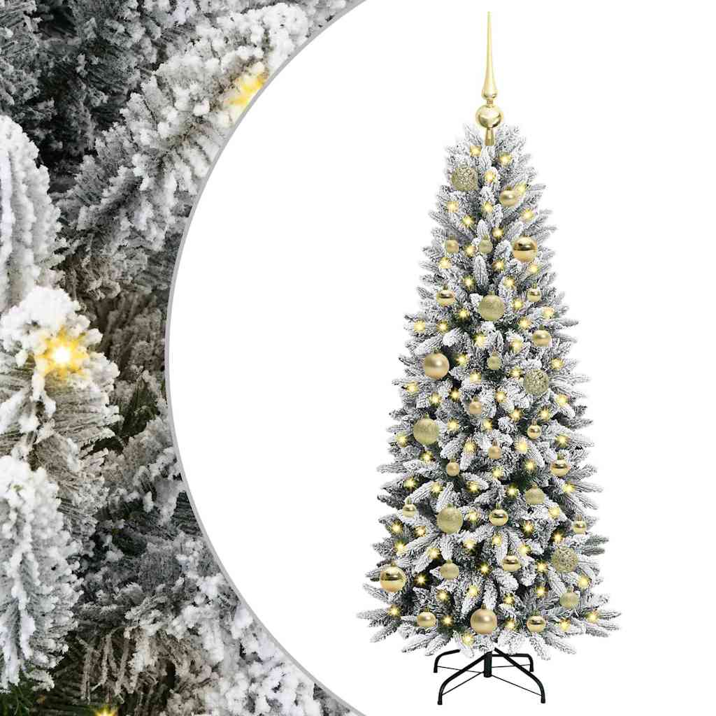 Albero di Natale artificiale Vidaxx bianco 120 cm PVC e plastica, acciaio e PE